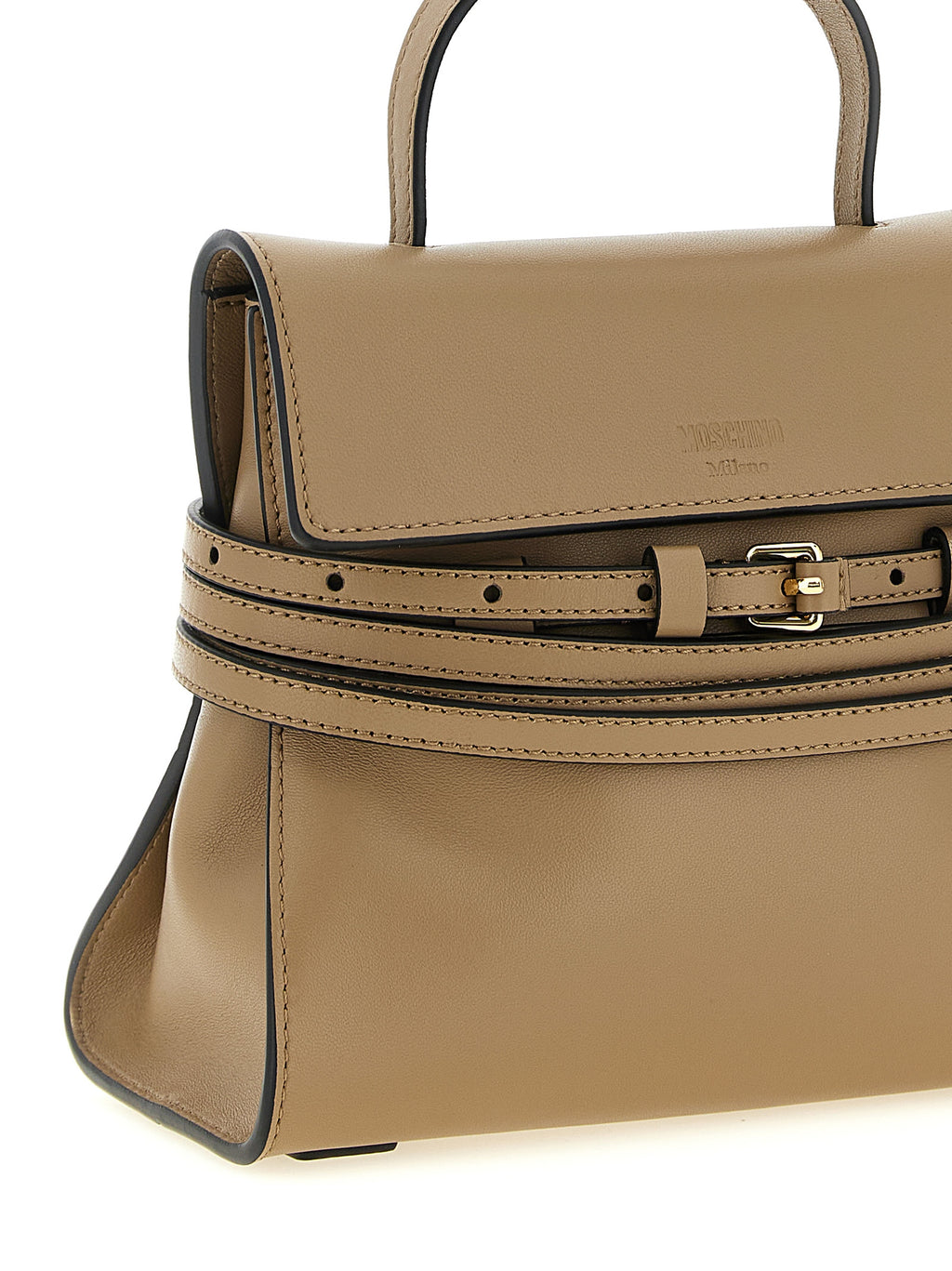 Moschino Beige Napa Leather / Calf Bos Taurus Handbag