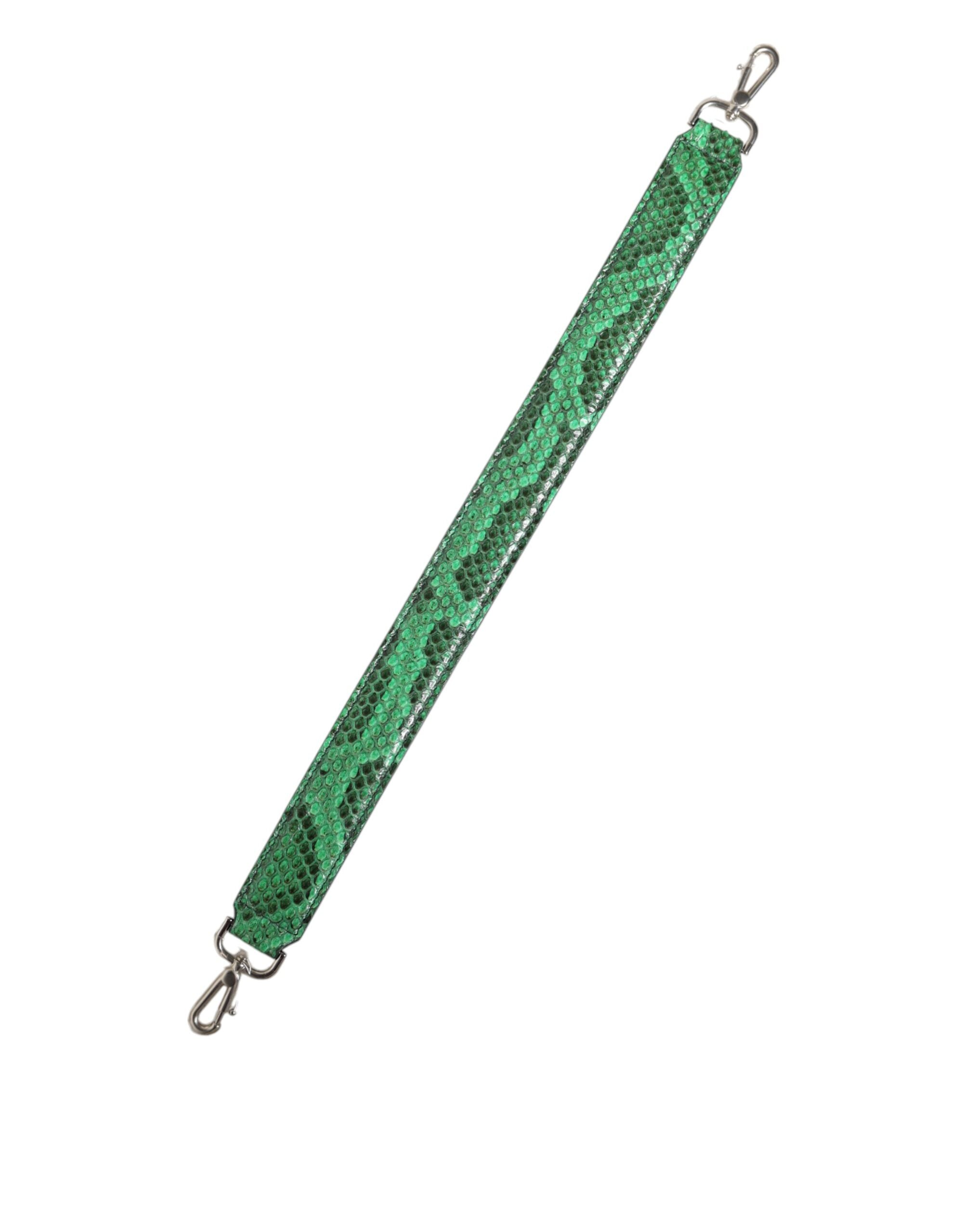 Dolce & Gabbana Black Green Exotic Leather Bag Shoulder Strap