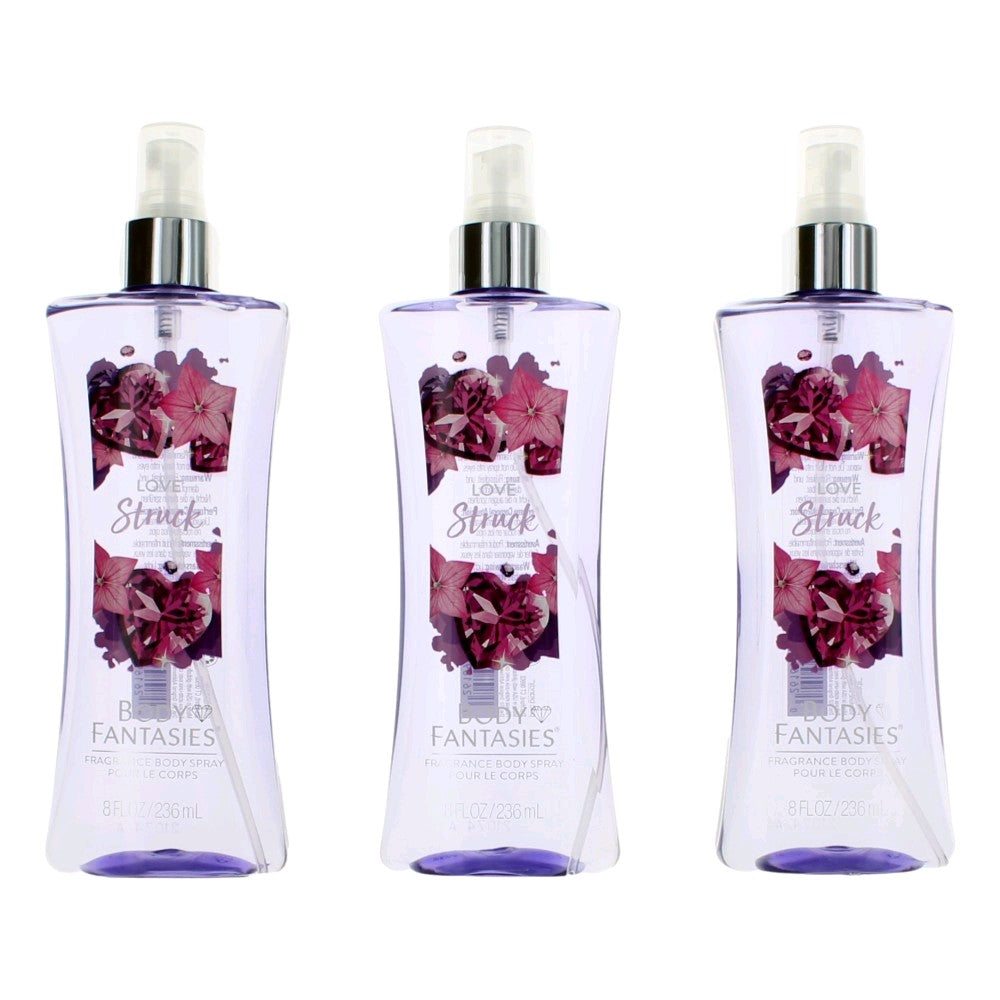 Love Struck by Parfums De Coeur, 3 x 8oz Fragrance Body Spray women